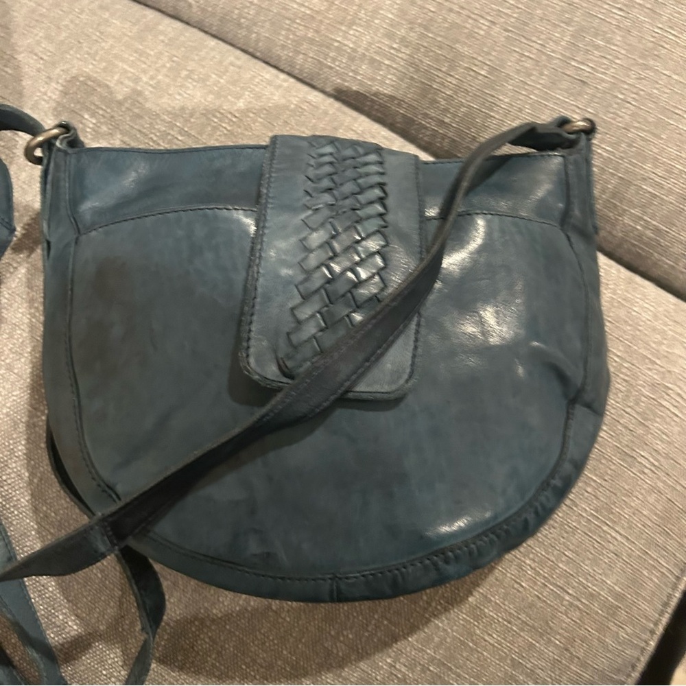 vilenca holland genuine leather crossbody bag blue